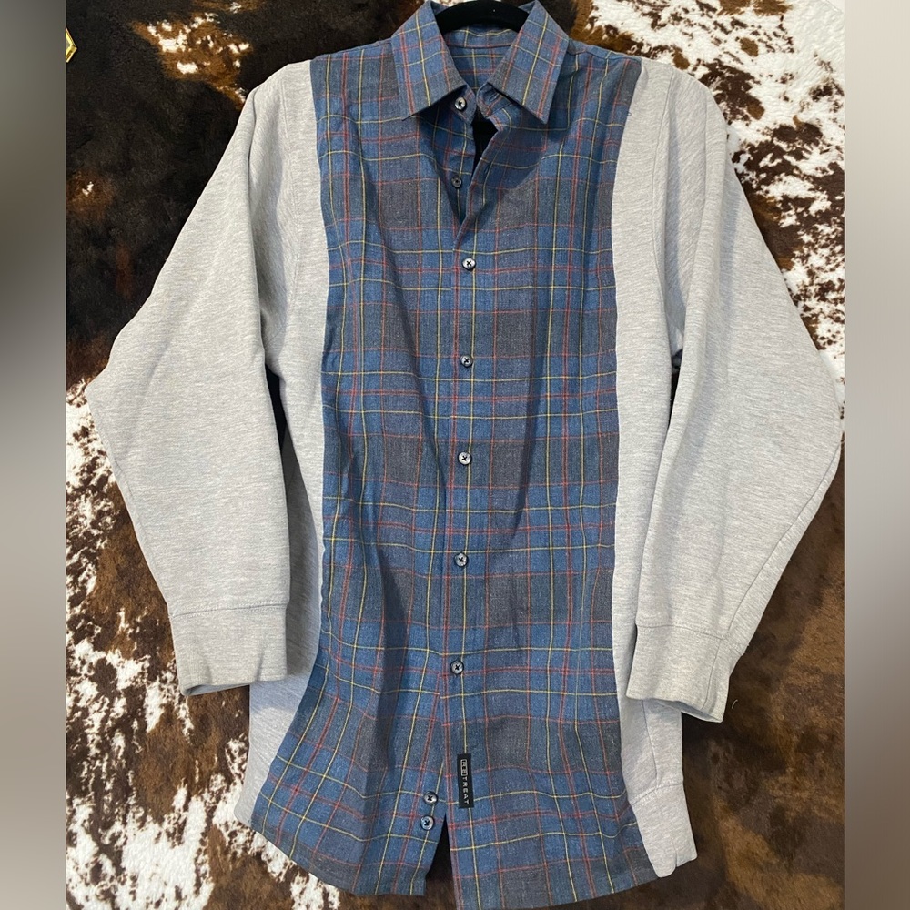 Plaid Shirt & Sweater Rework